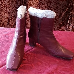 Burgundy boots